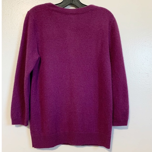 Talbots 100% Pure Cashmere Pullover Sweater Purple Women’s Small - Picture 3 of 7